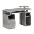 Back2Basics Complete Computer Workstation Desk with Storage, Gray - 33.5 x 47.25 x 21.5 in. BA2647846